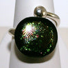 Adjustable Dichroic Glass Ring - Spiral