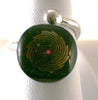 Adjustable Dichroic Glass Ring - Spiral