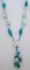 Sky Blue Glass Necklace & Earring Set